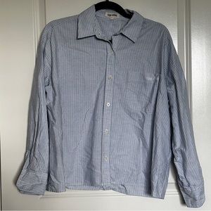Djerf Avenue Breezy Shirt Blue Stripe